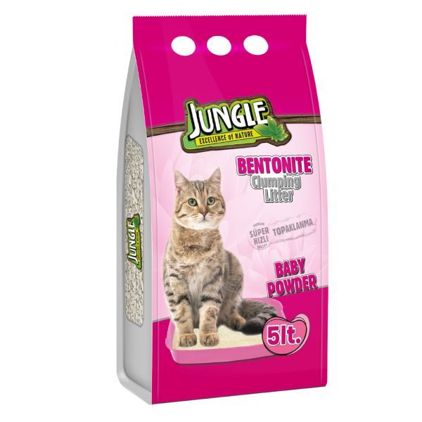 Jungle Bentonit Kedi Kumu İnce Parfümlü 5 Lt