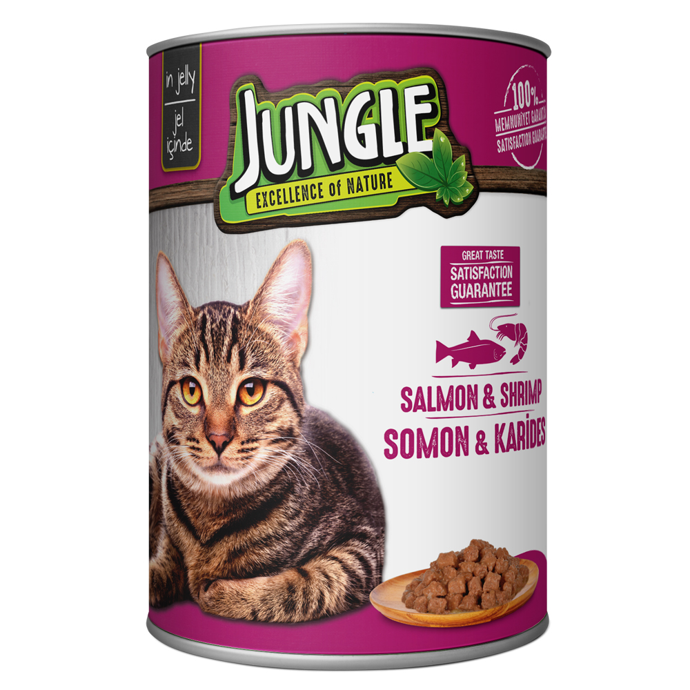 Jungle Konserve Kedi Maması Somonlu & Karidesli 400 Gr