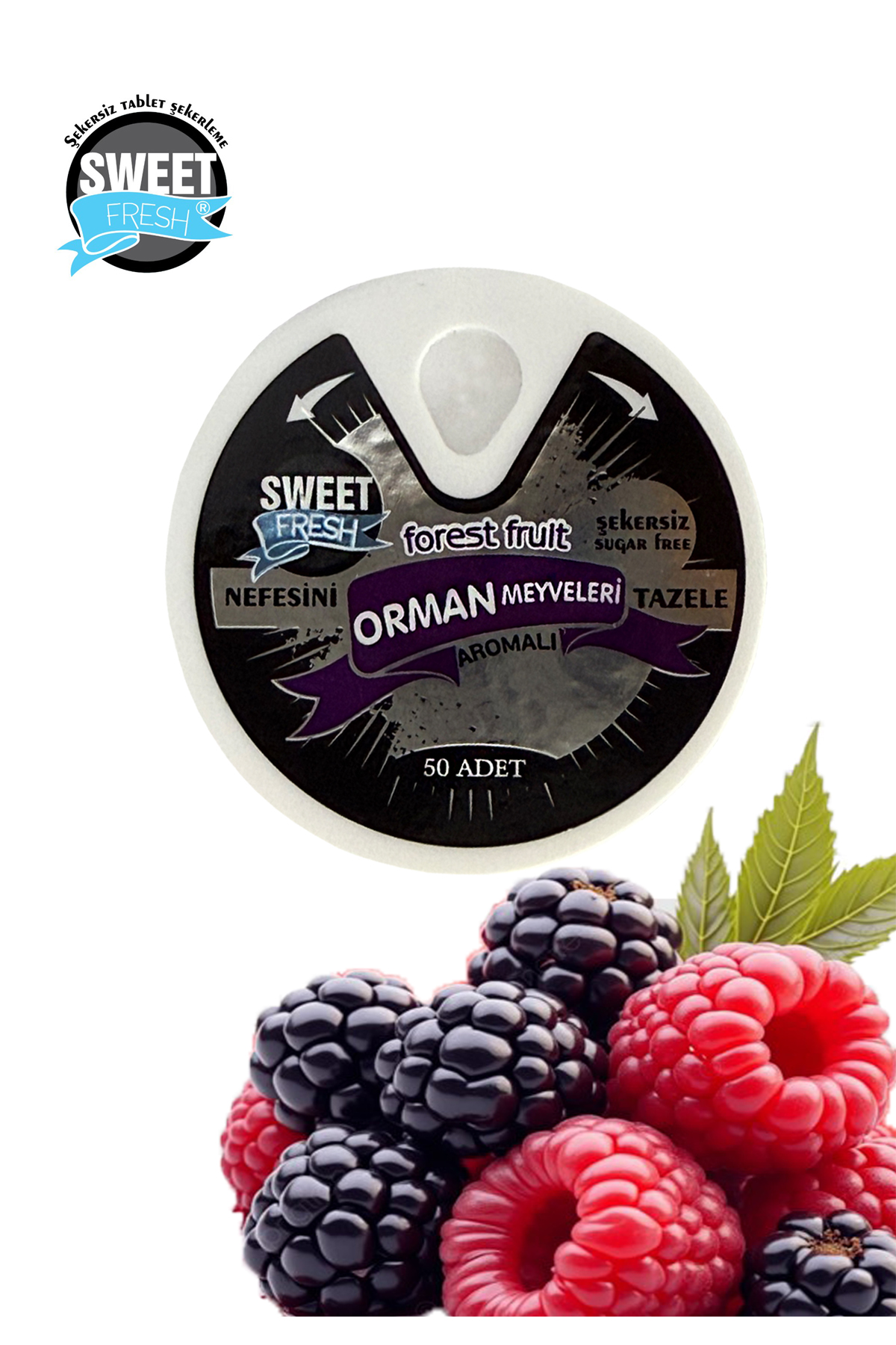 SWEET FRESH ORMAN MEYVESİ AROMALI ŞEKERSİZ ŞEKER 10GR