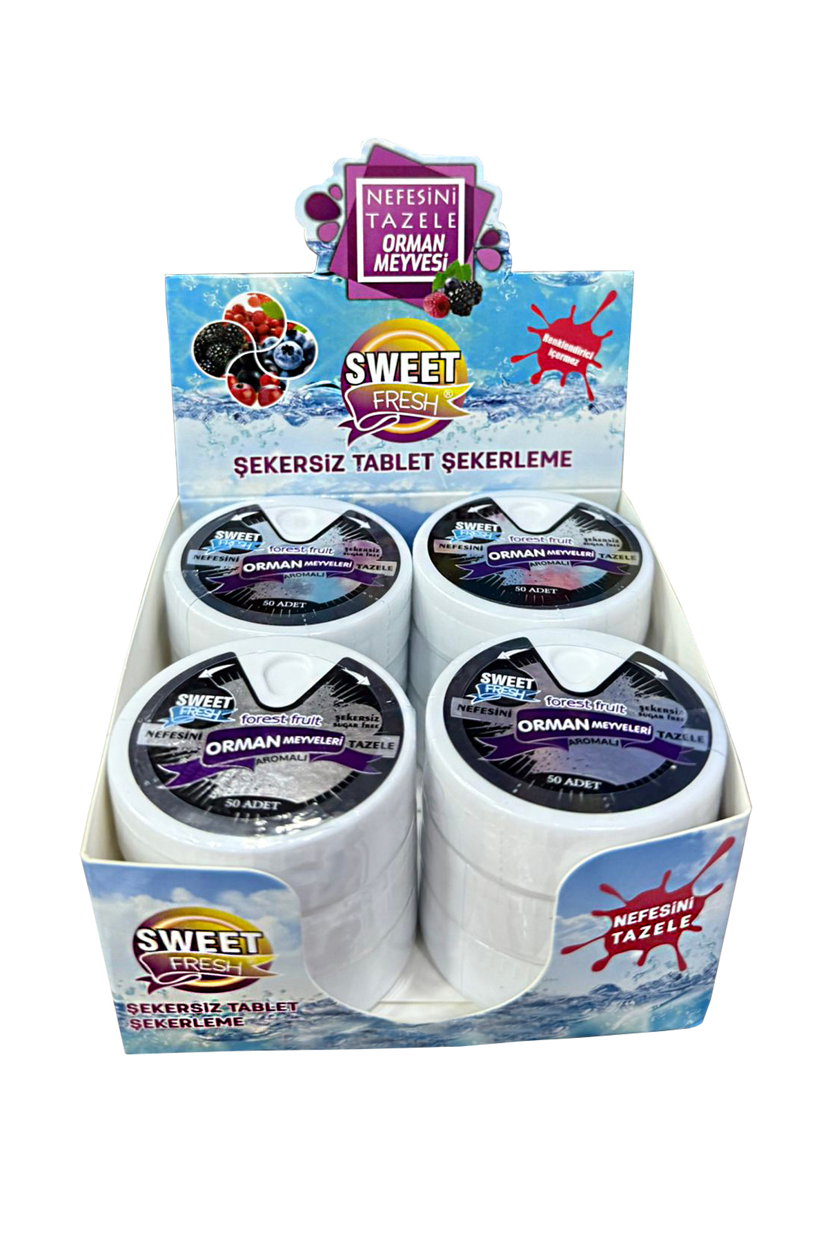 SWEET FRESH ORMAN MEYVESİ AROMALI ŞEKERSİZ ŞEKER 10GR
