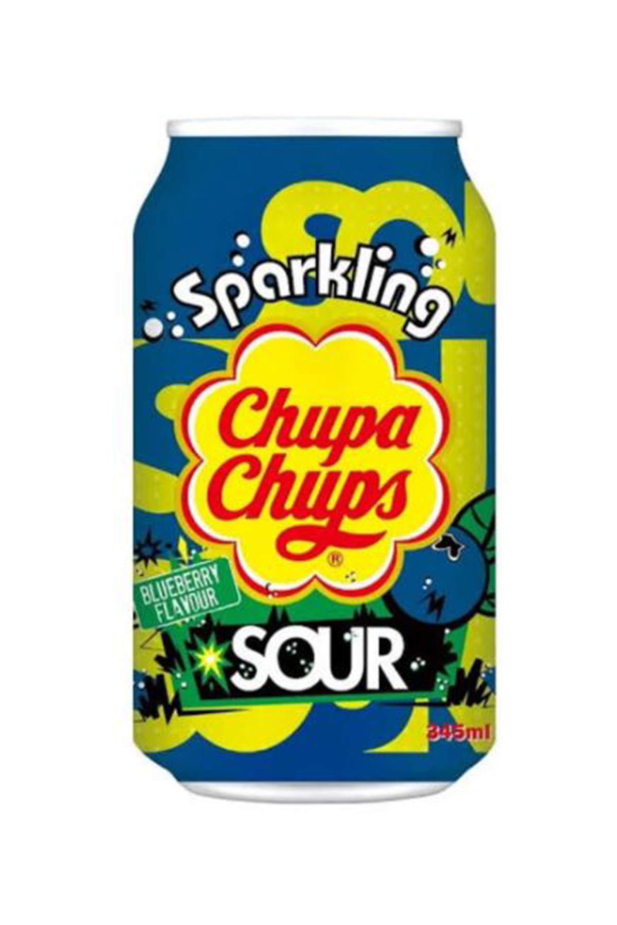 Chupa Chups Sparkli̇ng Sour Blueberry Flavour 345 Ml 
