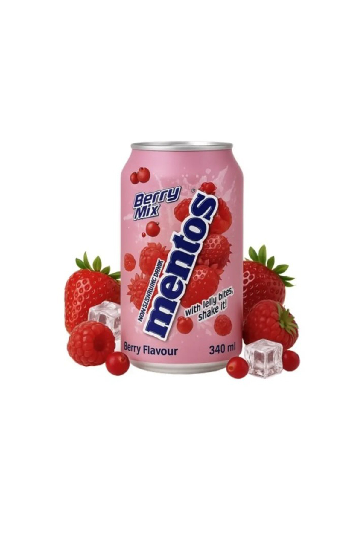 Mentos Non-Sparkling Drink Berry Mix 340 ml