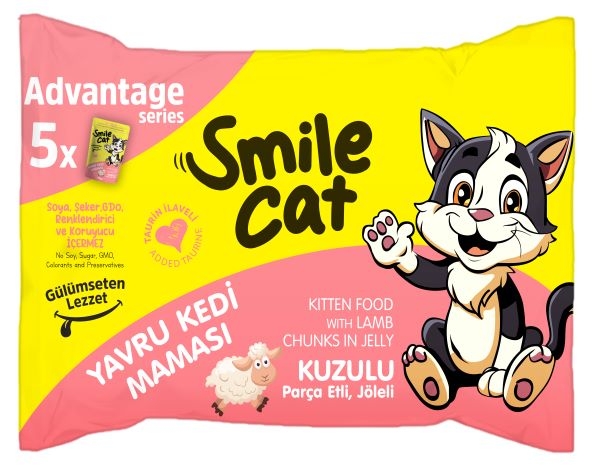 Smile Pouch Kedi Maması Yavru Kuzulu 85 Gr *5'Li Paket