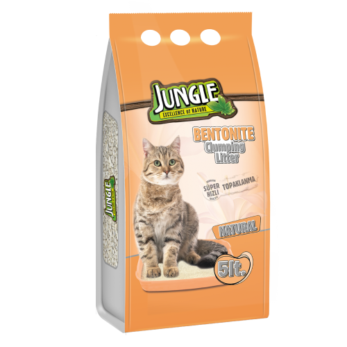 JUNGLE BENTONİT KEDİ KUMU İNCE NATURAL 5 LT