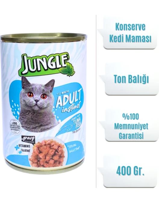 Jungle Konserve Kedi Maması Ton Balıklı 400 Gr