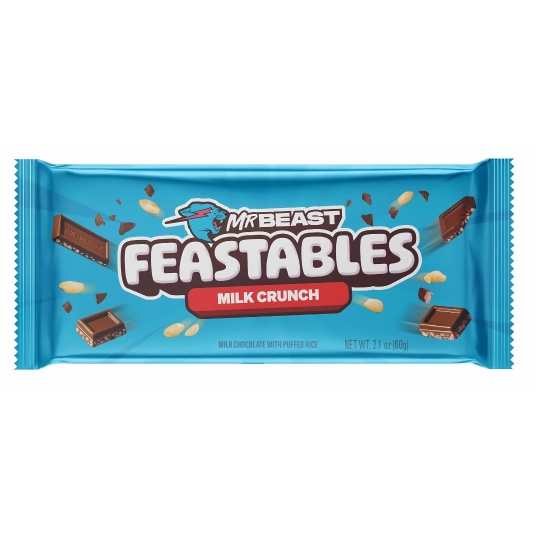 MR BEAST FEASTABLES MİLK CRUNCH CHOCOLATE BAR 60 GR