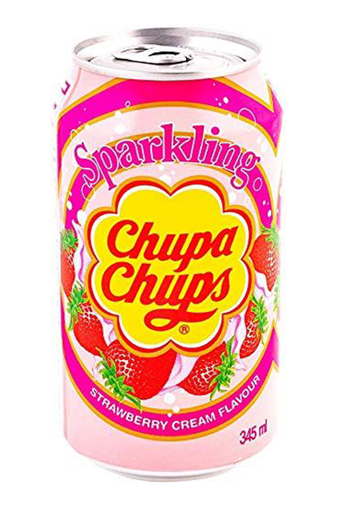 Chupa Chups Sparkli̇ng Strawberry & Cream Flavour 345 Ml