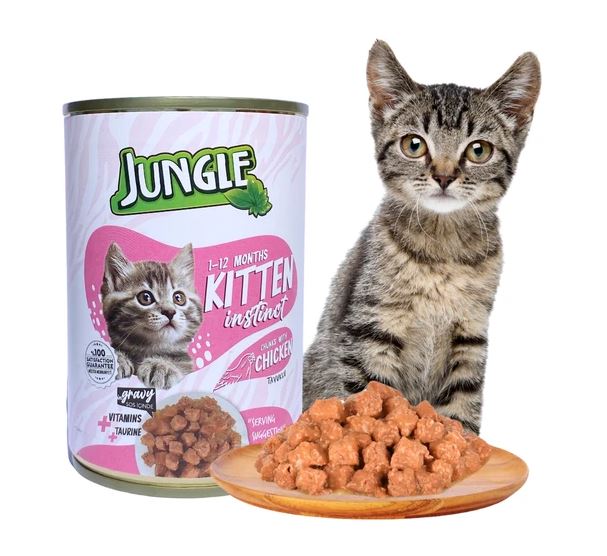 Jungle Konserve Kedi Maması Yavru Tavuklu 400 Gr
