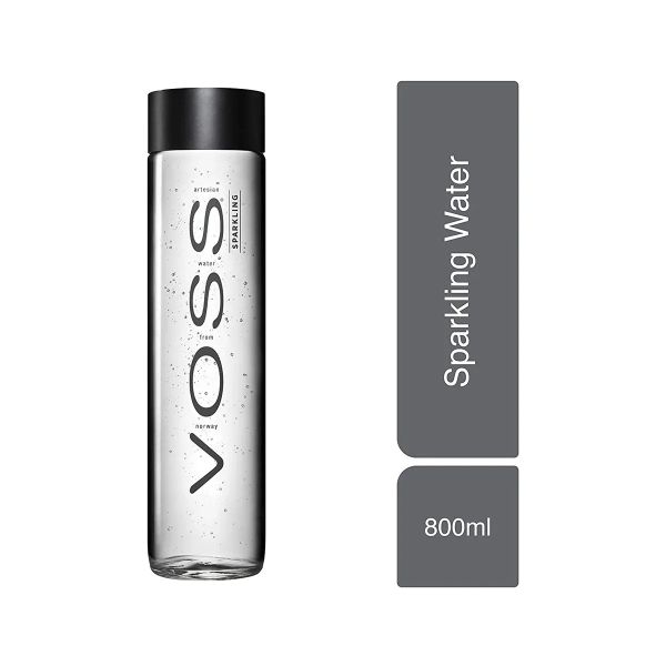 Voss Doğal Mineralli Su (Sparkling / Gazlı) 800 ml Cam Şişe