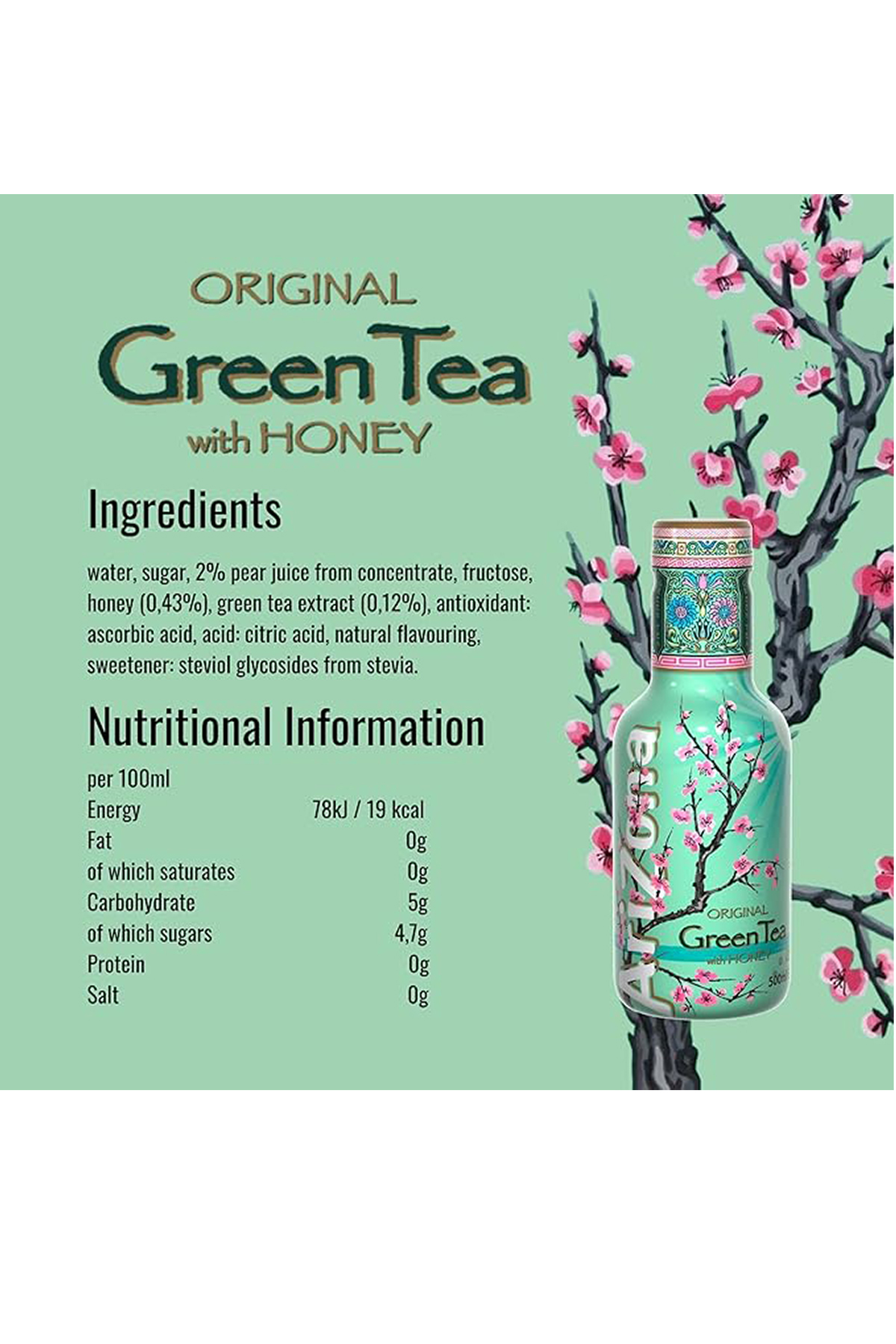 Arizona Green Tea Honey 500 ml