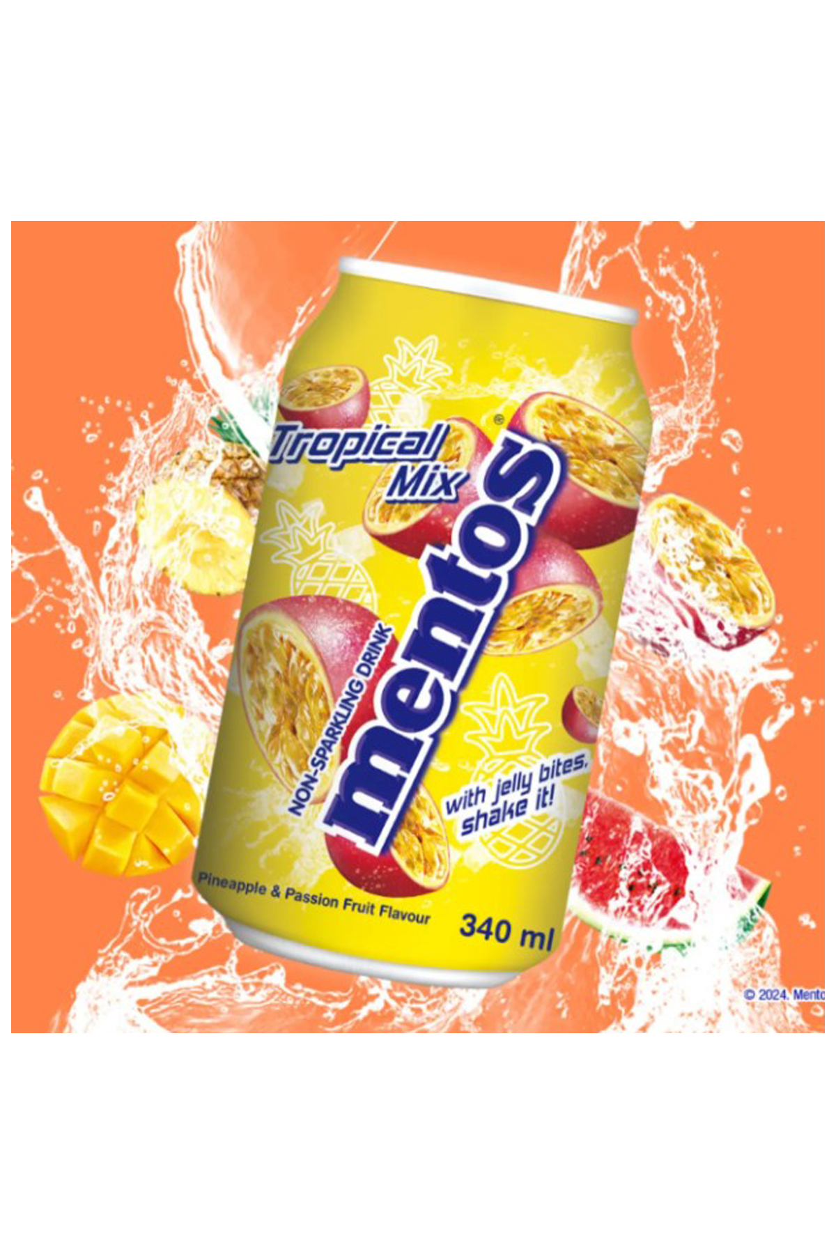 Mentos Non-Sparkling Drink Tropical Mix 340 ml