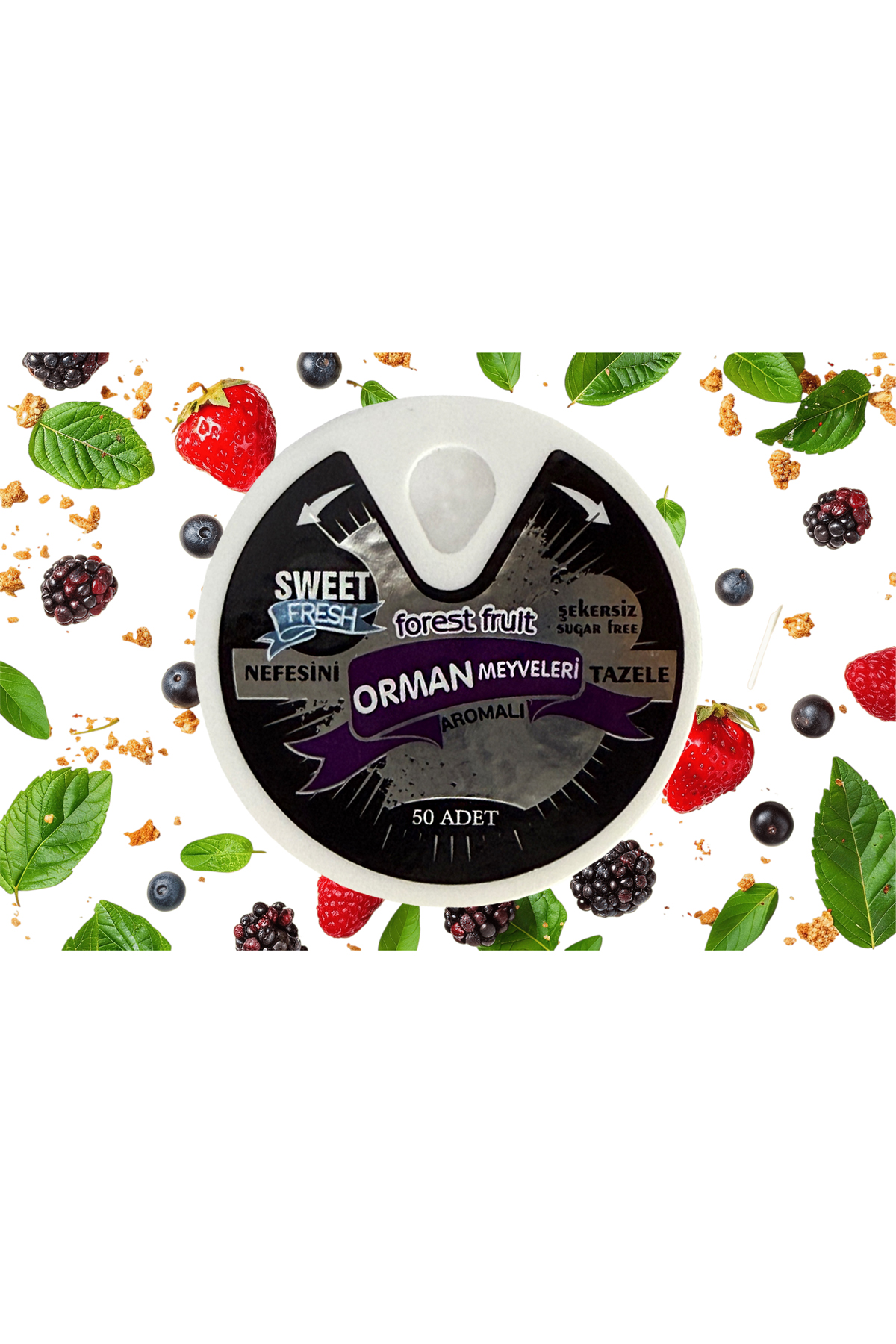 SWEET FRESH ORMAN MEYVESİ AROMALI ŞEKERSİZ ŞEKER 10GR