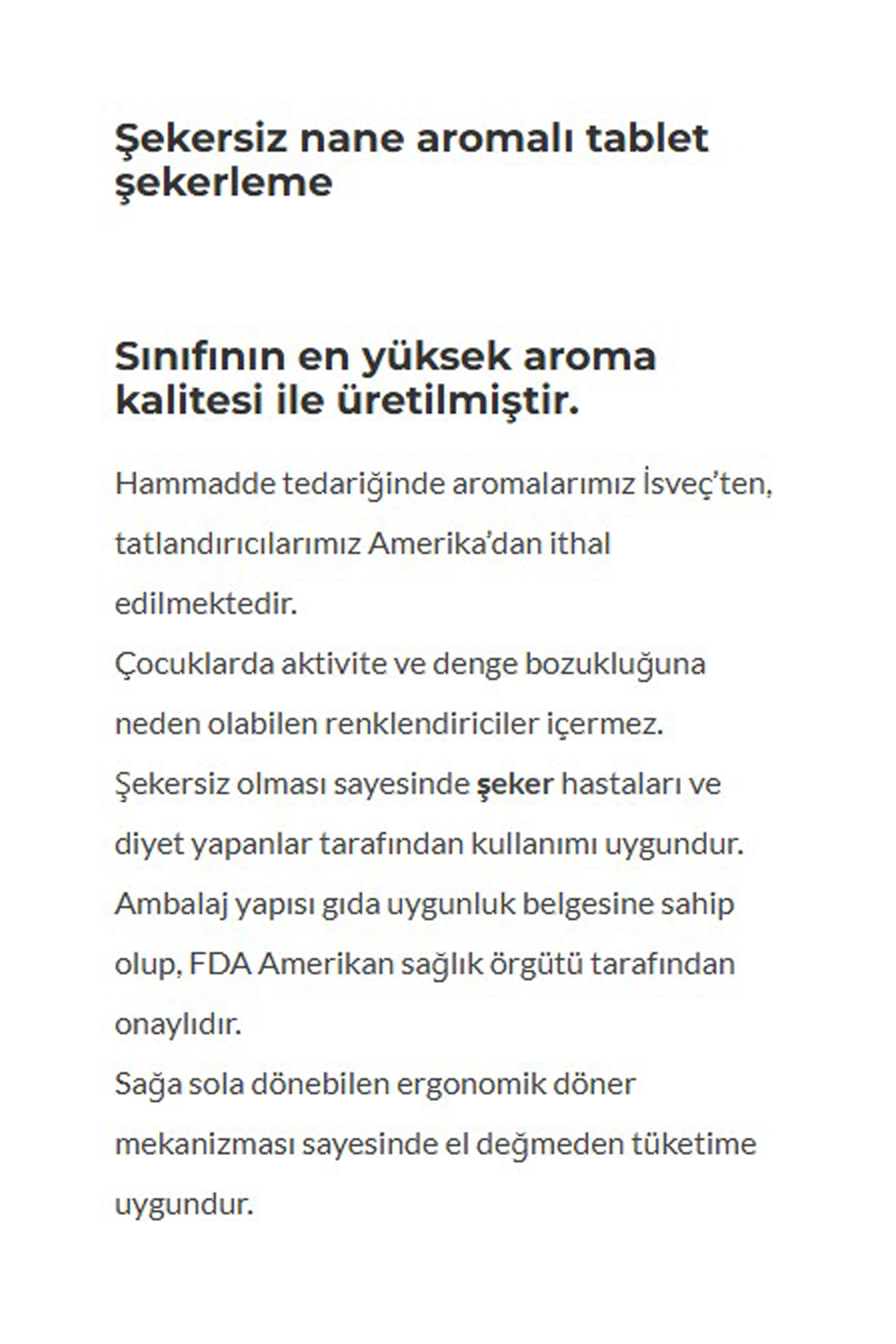 SWEET FRESH NANE AROMALI ŞEKERSİZ ŞEKER 10 GR