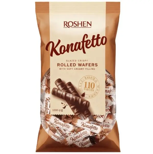 ROSHEN KONAFETTO BLANC (RULO GOFRET ) 1 KG