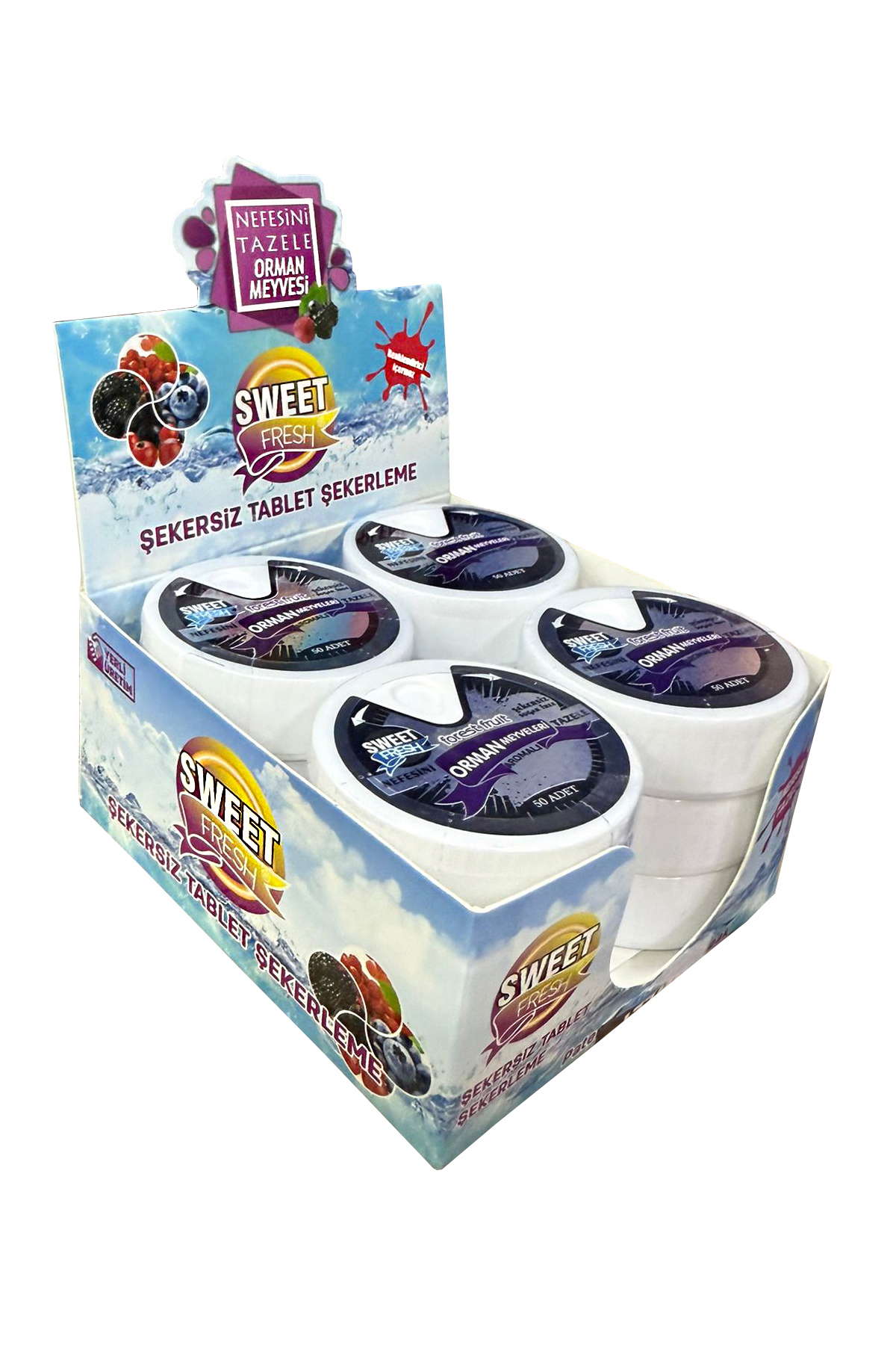 SWEET FRESH ORMAN MEYVESİ AROMALI ŞEKERSİZ ŞEKER 10GR
