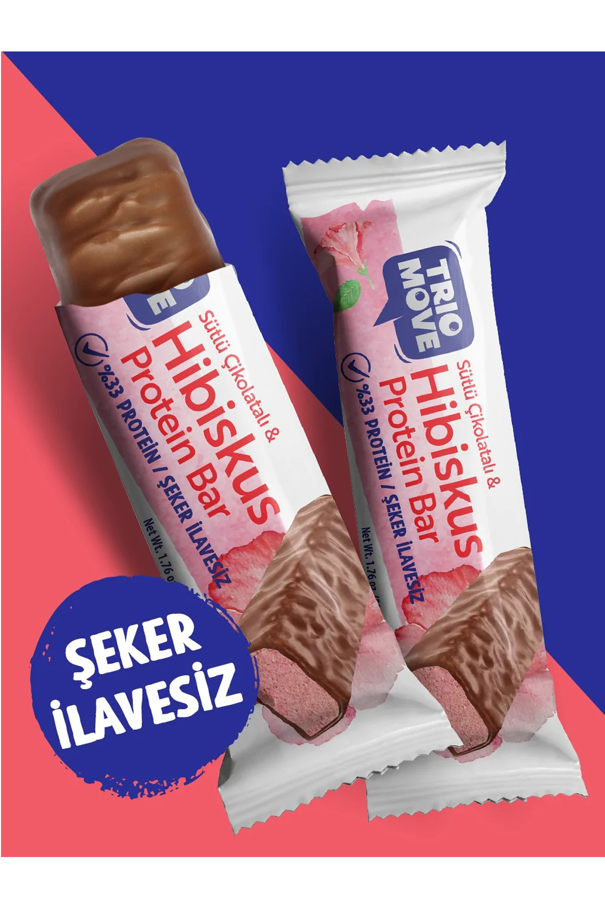 Trio Move %33 Protein Bar Hibiskus ve Sütlü 50 Gr