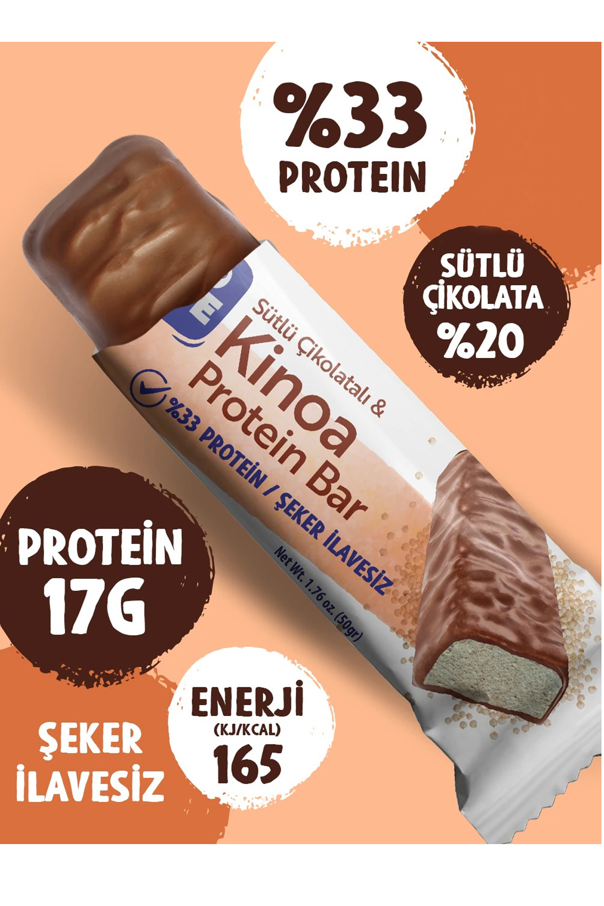 Trio Move %33 Protein Bar Kinoa Ve Sütlü 50 Gr