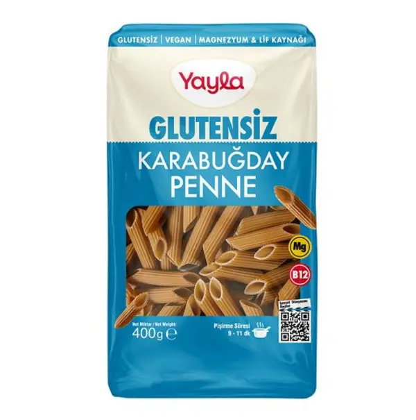 Yayla Glutensiz Karabuğday Penne 400 Gr