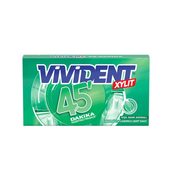 Vivident 45 Dakika Yeşil Nane Aromalı Sakız 26 gr