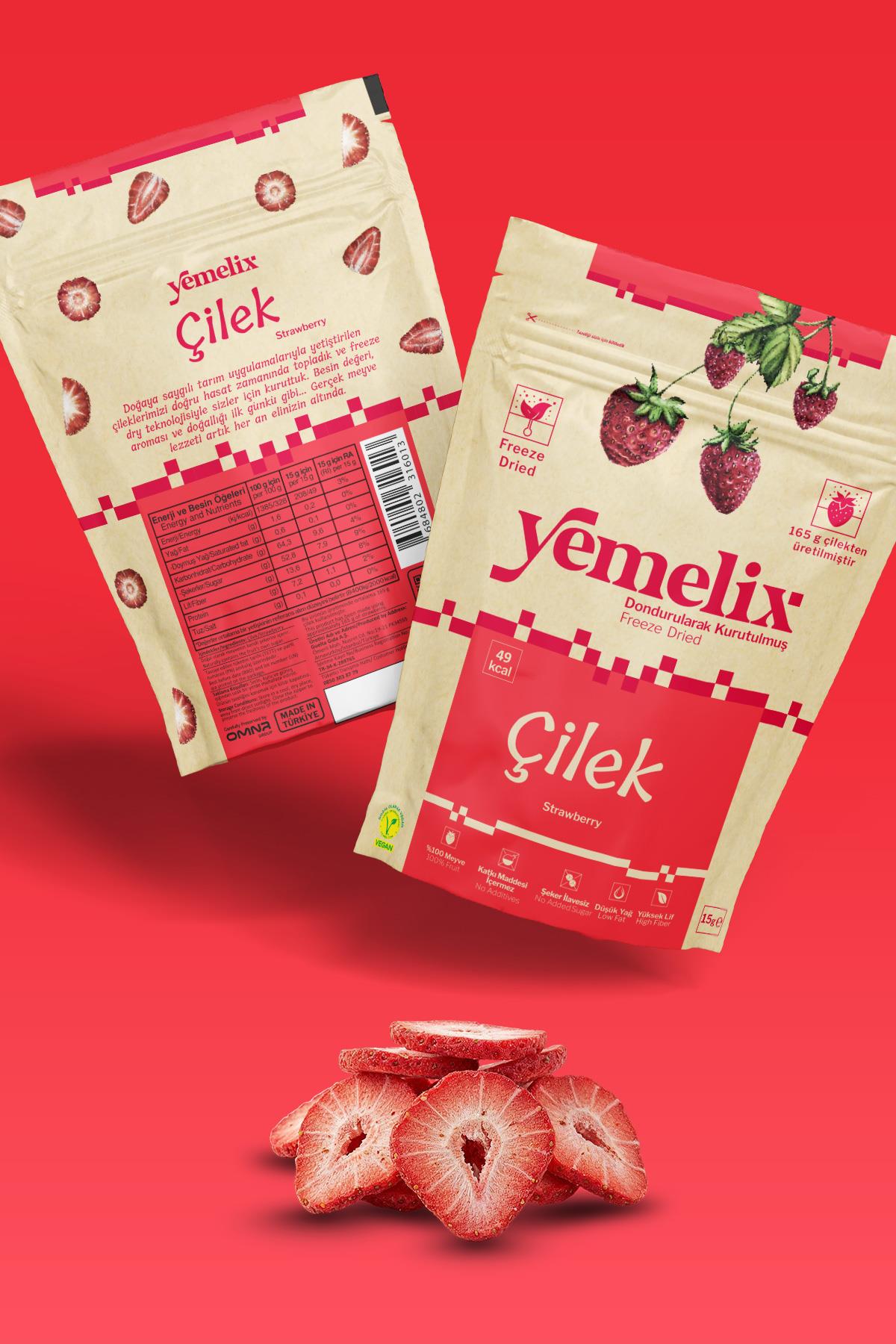 YEMELİX DONDURULARAK KURUTULMUŞ ÇİLEK 15 GR 