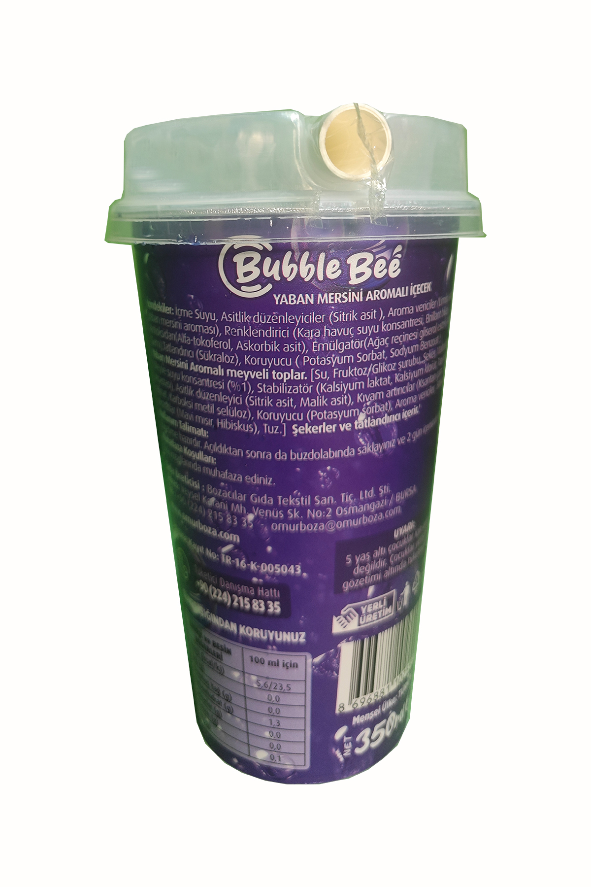 Bubble Bee Blueberries (Yaban Mersin Aromalı) 350 ml