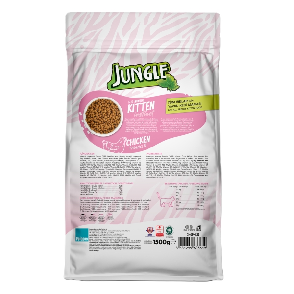 Jungle Kuru Kedi Maması Yavru Tavuklu 1,5 Kg