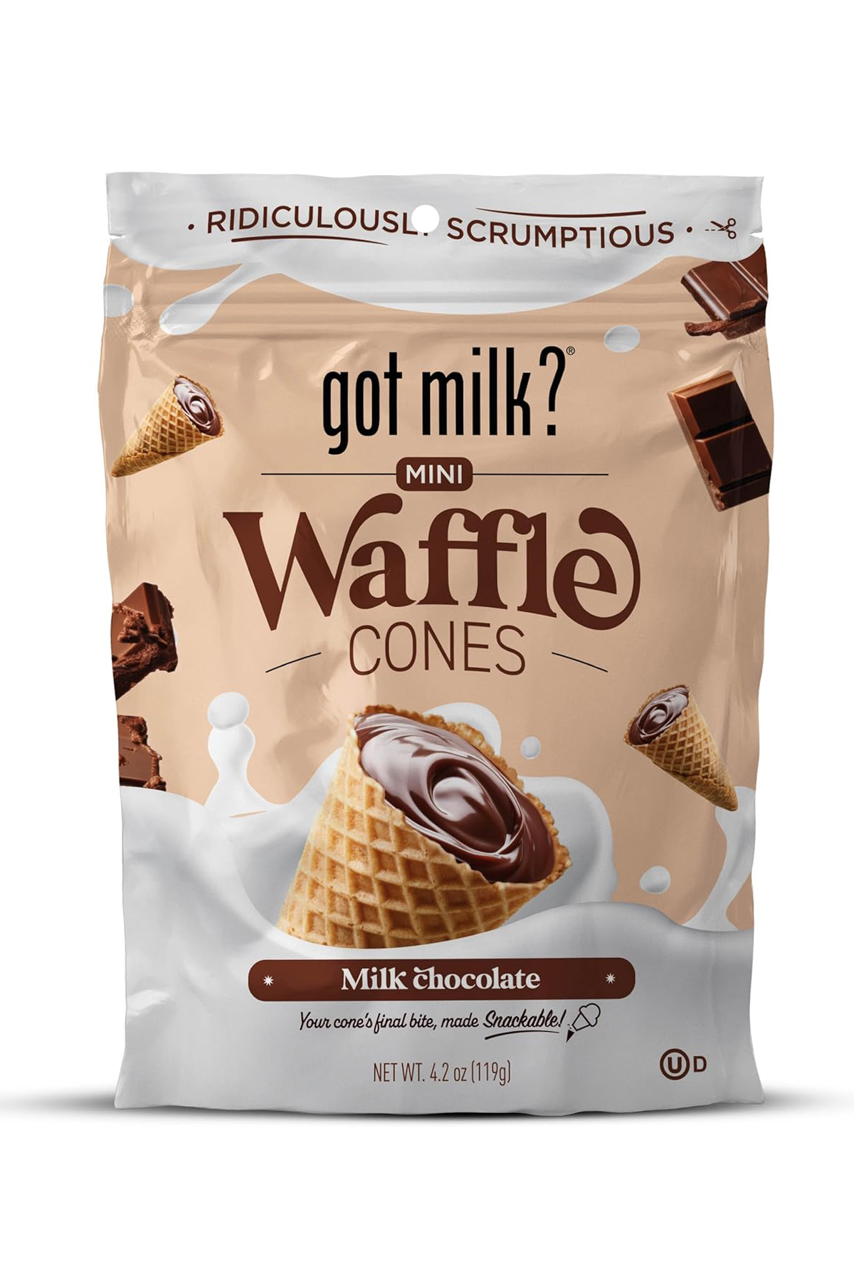 Got Milk Mini Waffle Cones Chocolate 119 gr