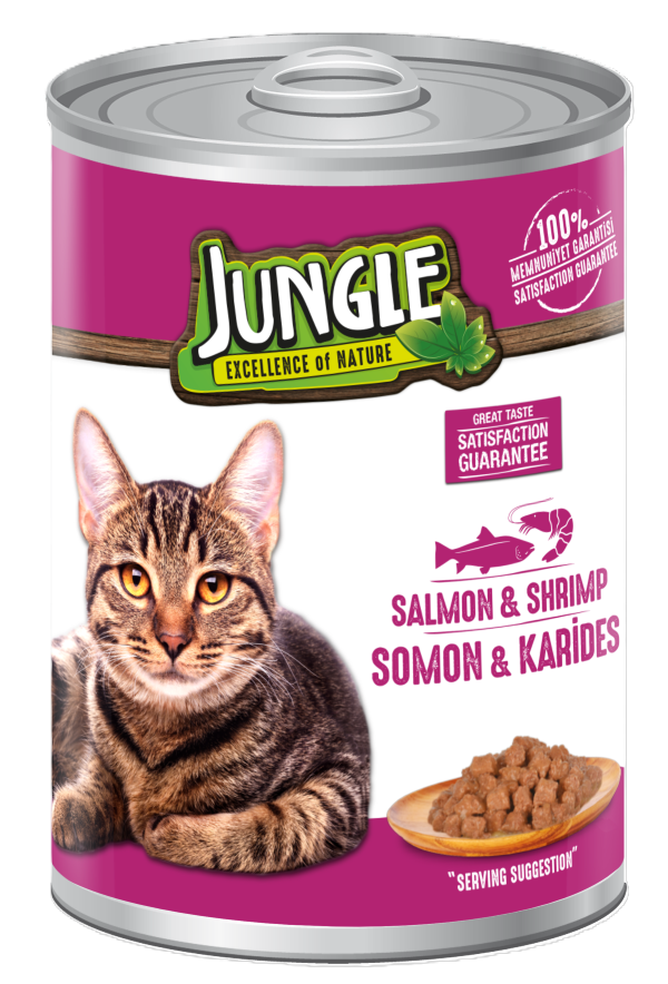 Jungle Konserve Kedi Maması Somonlu & Karidesli 400 Gr