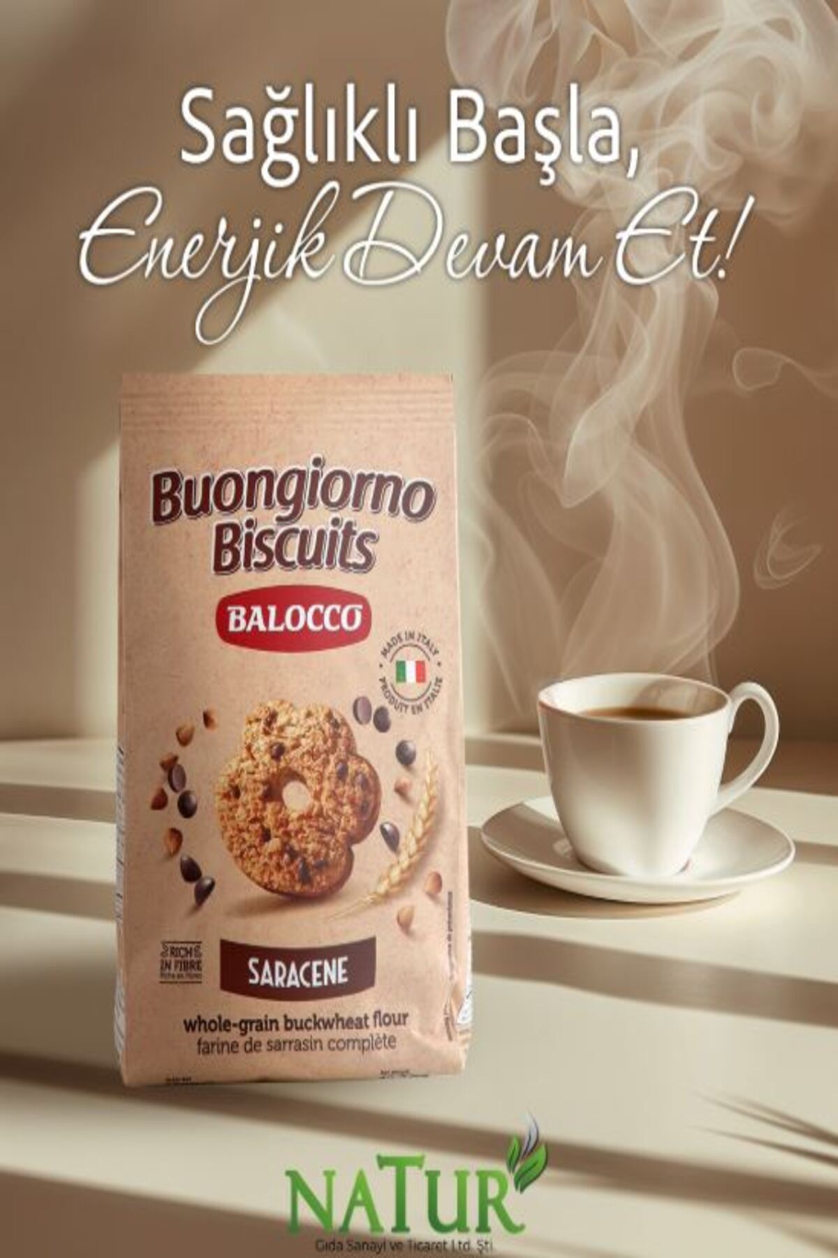 Balocco Buongi̇orno Bi̇scui̇st Saracene (Tam Buğdayli) 350 Gr 