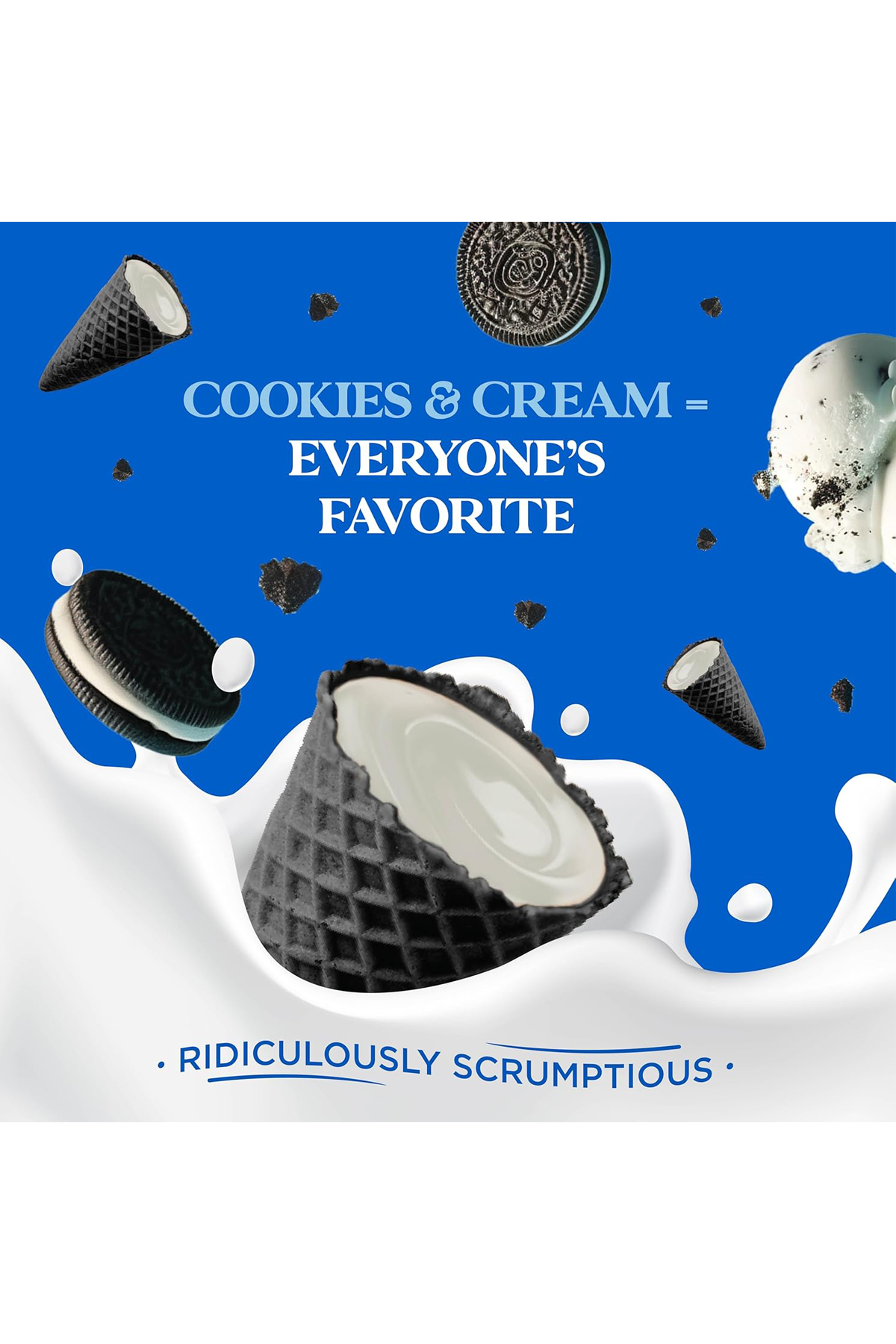 Got Milk Mini Waffle Cones Cookies and Cream 119 gr