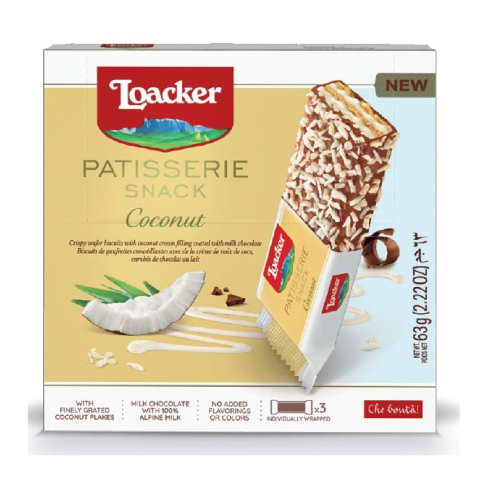 LOACKER PATISSERIE SNACK COCONUT 63 GR