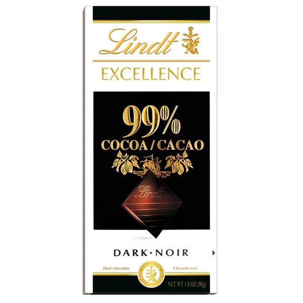 LİNDT EXCELLENCE %99 CACAO NOIR ABSOLU CHOCOLATE 50 GR