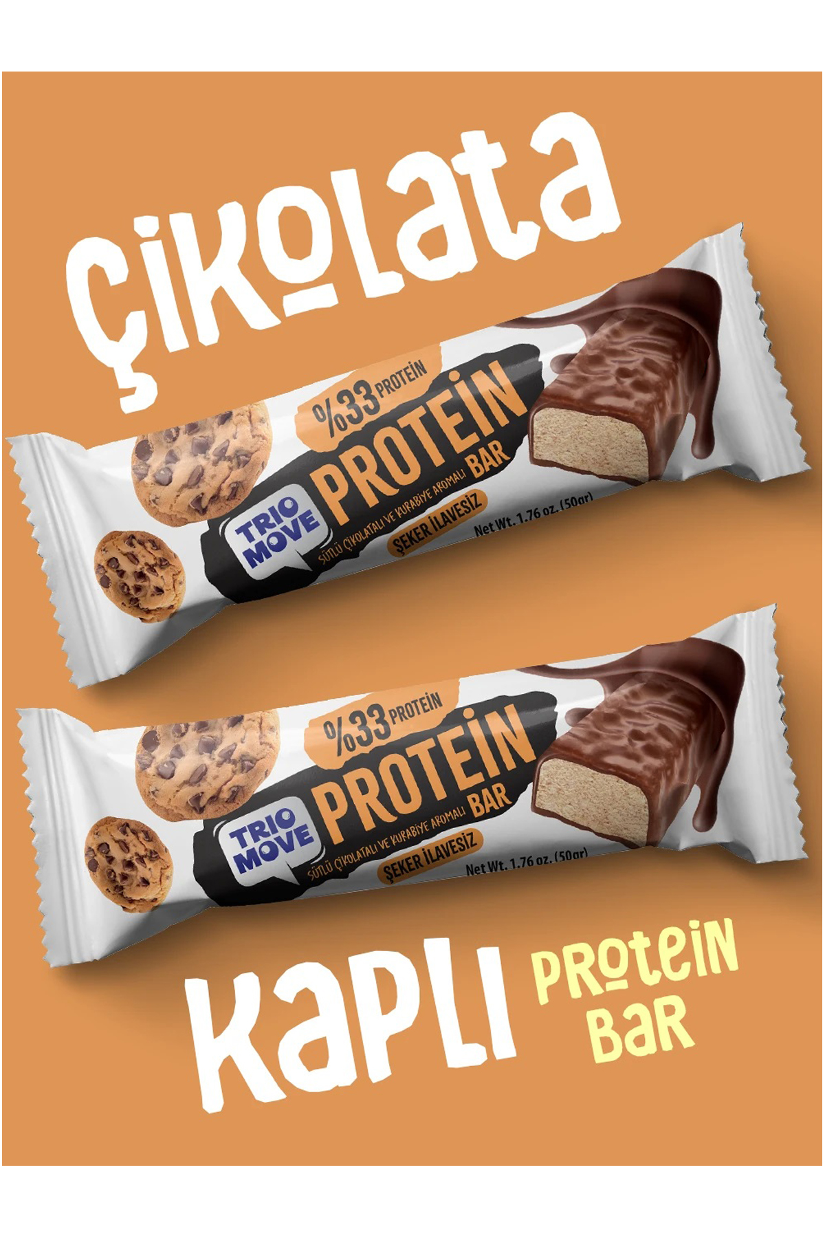 Trio Move %33 Protein Bar Kurabi̇yeli̇ Ve Sütlü 50 Gr