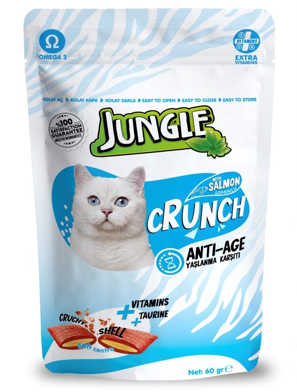 Jungle Crunch Kedi Ödül Maması Yaşlanma Karşıtı 60 Gr