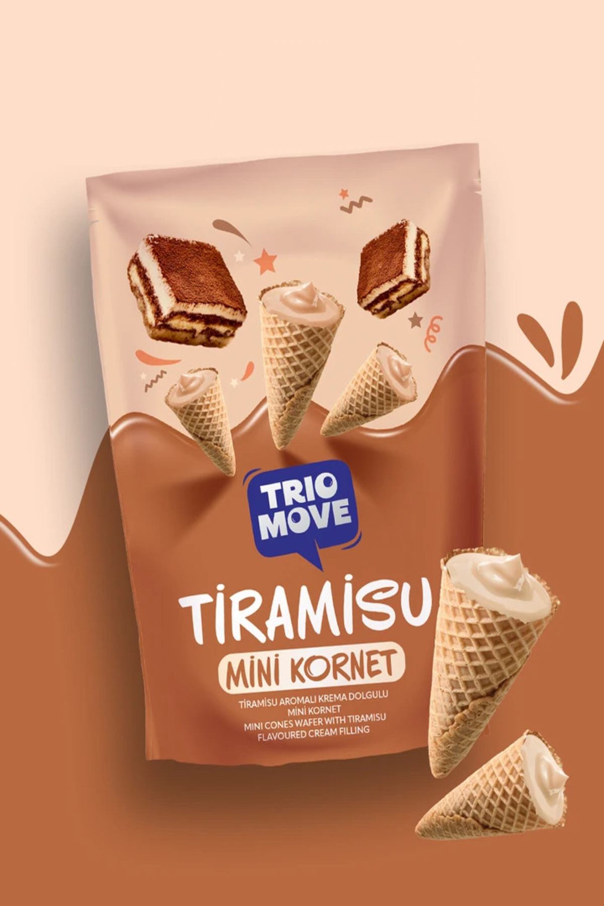TRIO MOVE MİNİ KORNET TİRAMİSU 55 GR