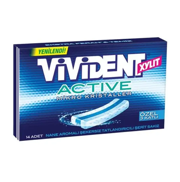 Vivident Active Nane Aromalı Sakız 33 gr