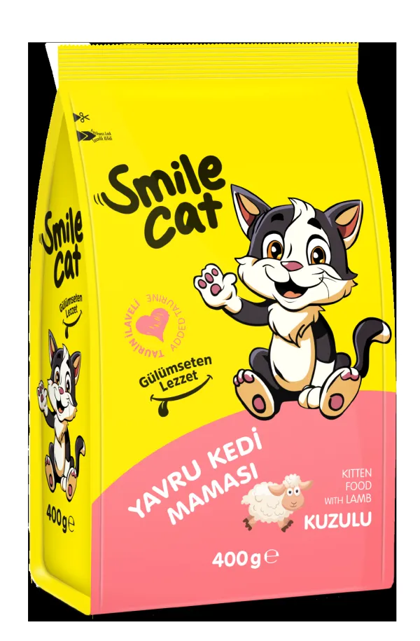 SMİLE 400 GR KURU KEDİ MAMASI YAVRU KUZULU