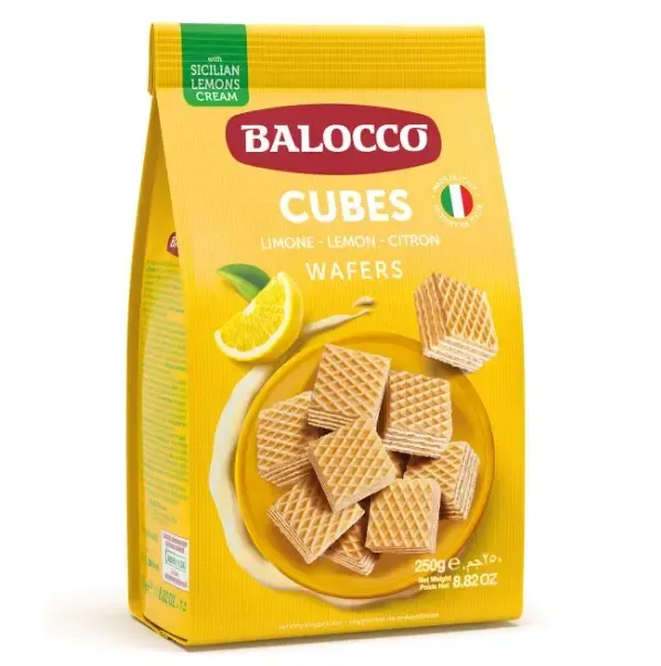 Balocco Wafers Lemon Küp Gofret (Limonlu) 250 Gr