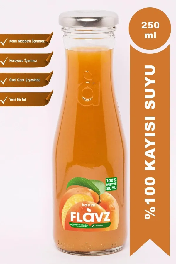 Flavz %100 Kayısı Suyu 250 ml