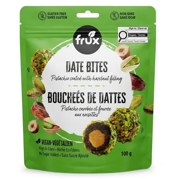 Frux Antep Fıstığı Kaplı Fındık Ezmesi Dolgulu Hurma Topları 100 Gr