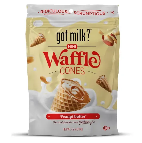 Got Milk Mini Waffle Cones Peanut Butter 119 gr