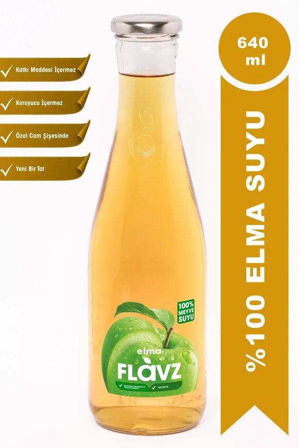 Flavz %100 Elma Suyu 640 ml