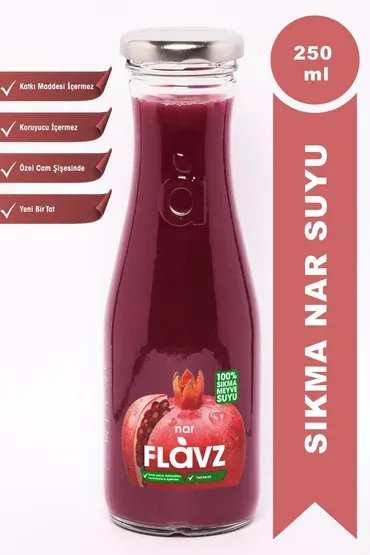 Flavz %100 Sıkma Nar Suyu 250 ml
