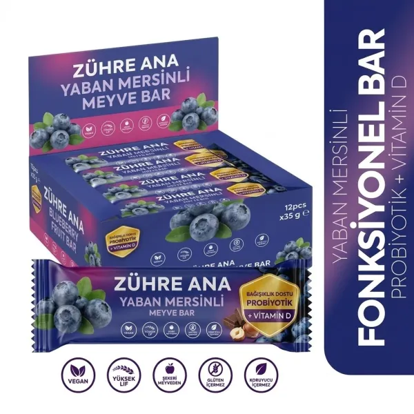 ZÜHRE ANA YABAN MERSİNLİ MEYVE BAR 35 GR 