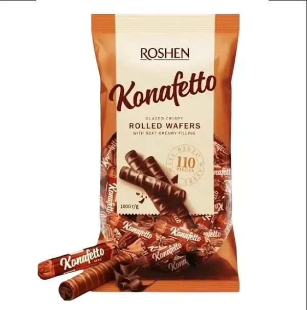 ROSHEN KONAFETTO NERO(RULO GOFRET) 1 KG 