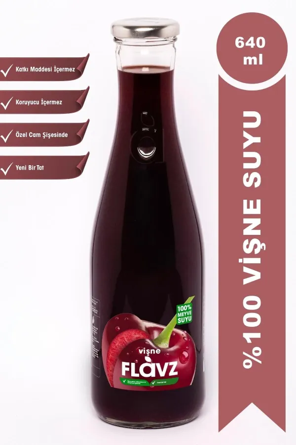 Flavz %100 Vişne Suyu 640 ml