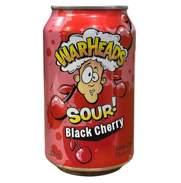 WARHEADS SOUR BLACK CHERRY SODA 330 ML
