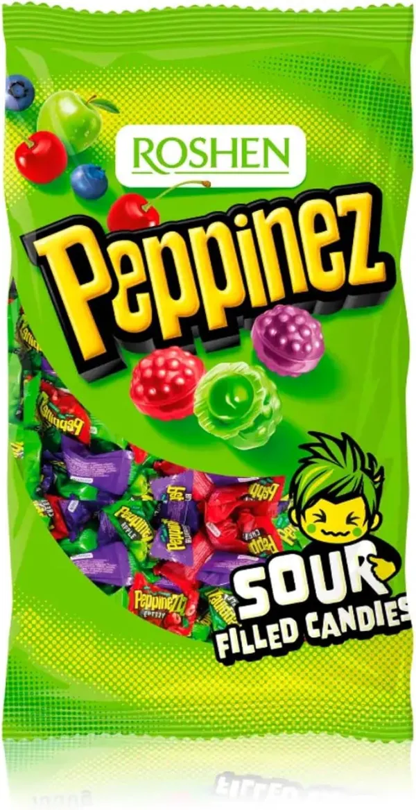 ROSHEN PEPPİNEZZ MEYVE AROMALI DOLGULU ŞEKER 900 GR