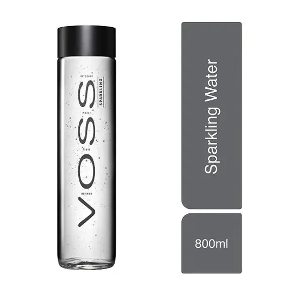 Voss Doğal Mineralli Su (Sparkling / Gazlı) 800 ml Cam Şişe