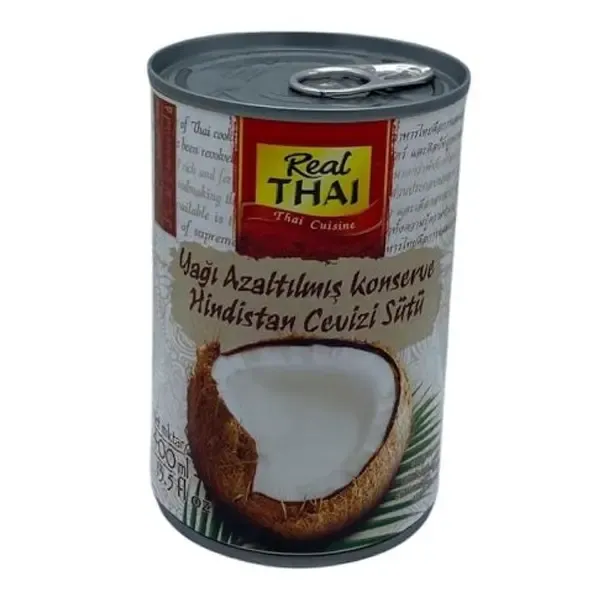 Real Thai Hindistan Cevizi Sütü (Yağı Azaltılmış) 400 ml